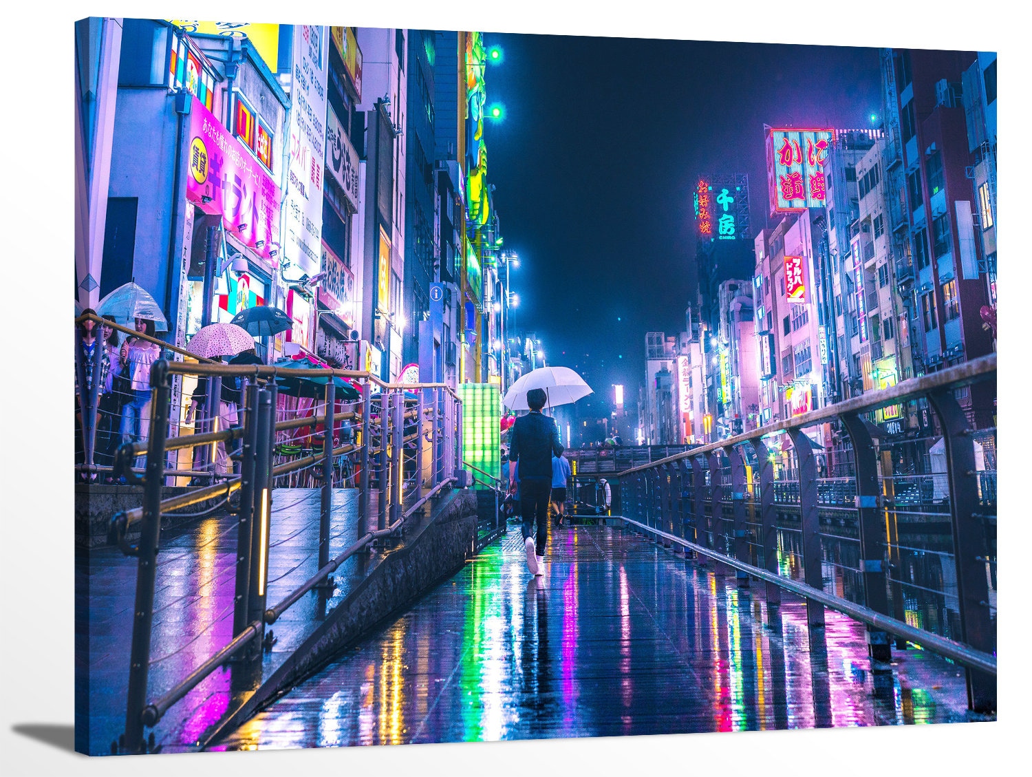 Street View of Osaka, Japan Night Neon Lights Urban Street View of Osaka, Japan Night Neon Lights Urban
