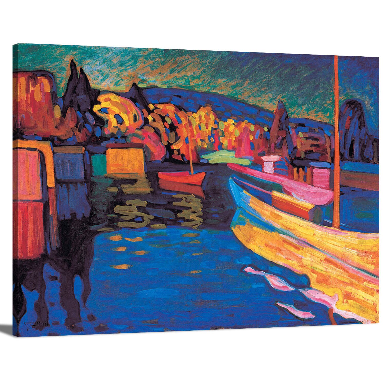 Autumn Landscape With Boats by Wassily Kandinsky Fine Art Abstract