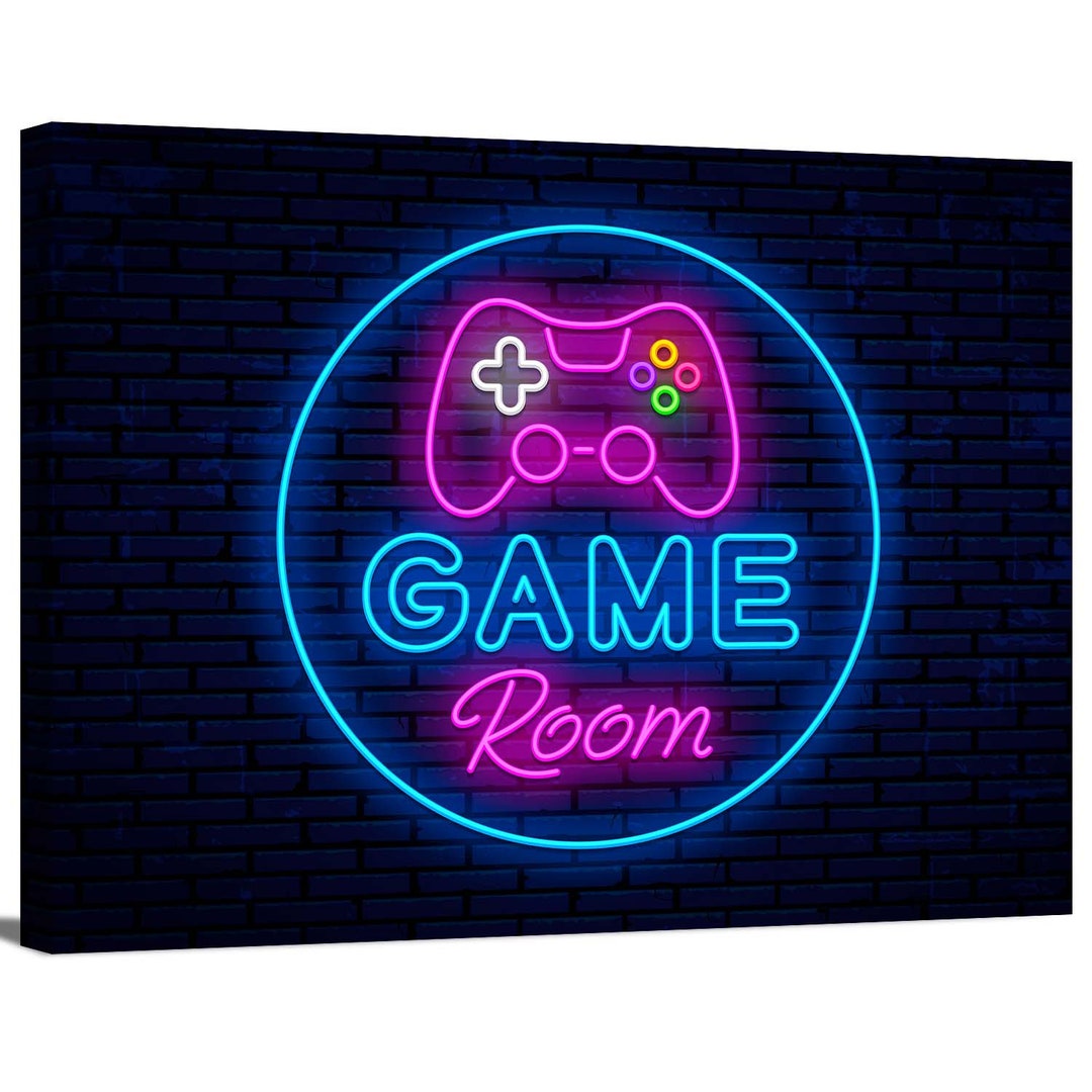 Gamer Game Room Decor Neon Sign Effect Gaming Controller Arcade Machine