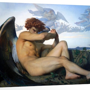 The Fallen Angel Painting 1868 by Alexandre Cabanel Classic Fine Art Print Gallery Artwork Framed Canvas Print Wall Art Office