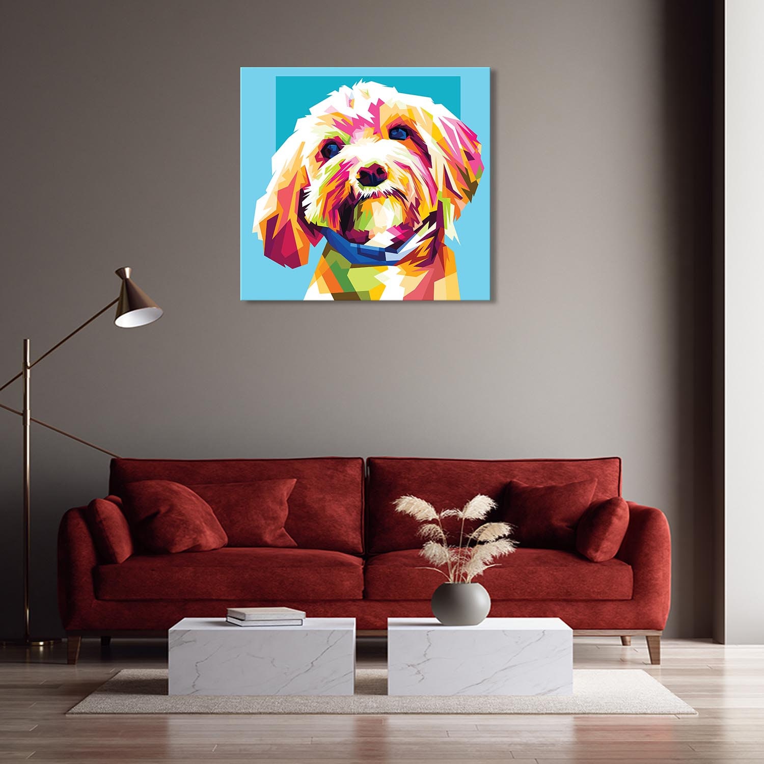 Colorful Maltese Dog Puppy Pop Art Modern Multicolor Animal | Etsy