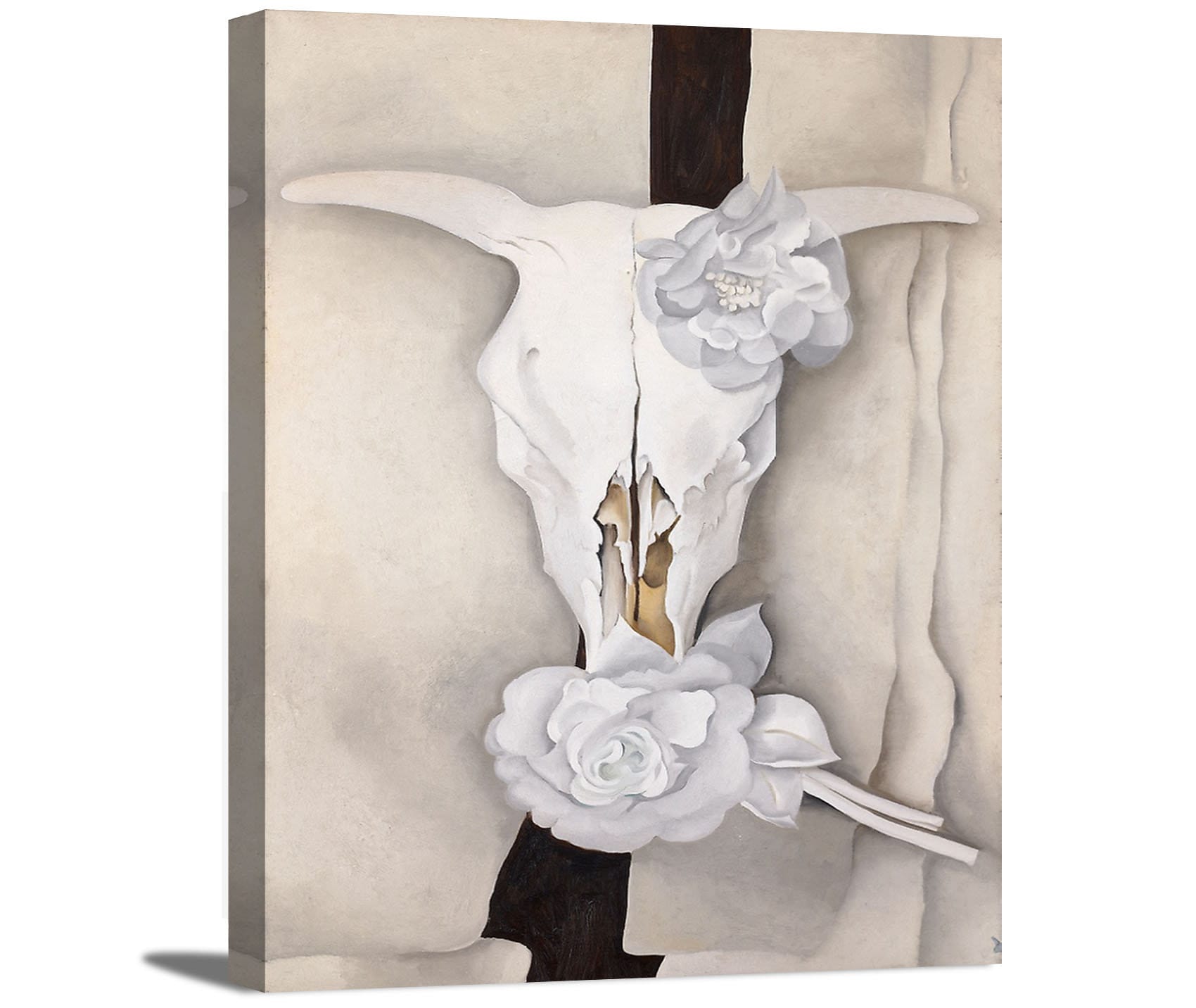 Cow's skull with calico on sale roses