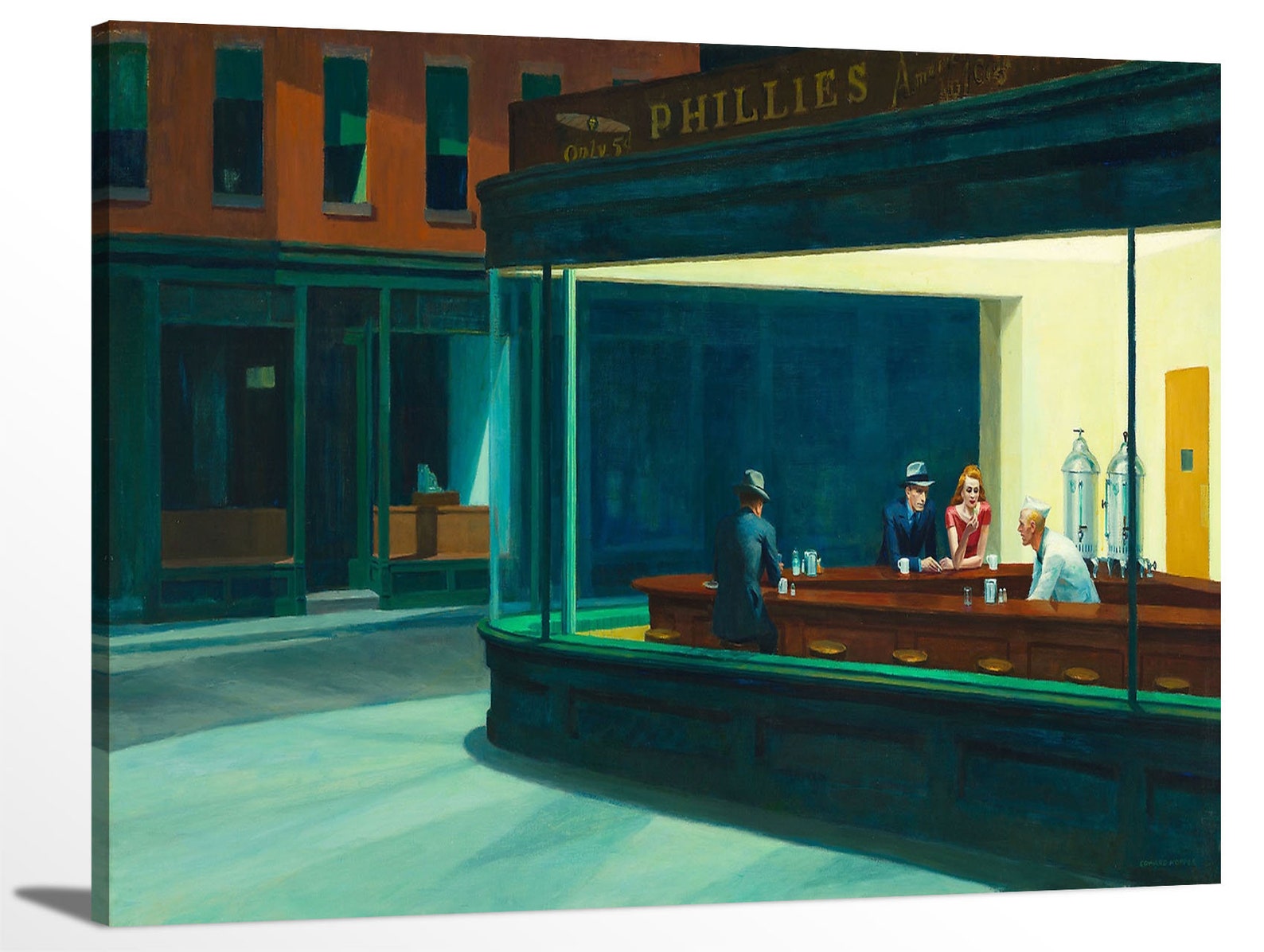 Nighthawks 1942 by Edward Hopper Fine Art Poster Print Artwork Framed ...
