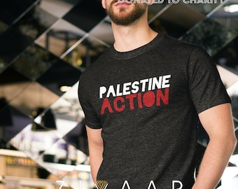 Palestine Action T-Shirt Activist with Bold Logo Support Justice & Freedom