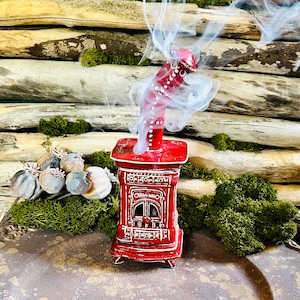 Ceramic Incense cone burner .Handmade.Square  Oven handmade ceramic stove incense burner