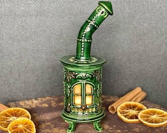 Handmade ceramic candle holder, home decor &quot;Oven&quot; design. Unique home decorating gift, birthday gifts. Room  decorations ,table decor