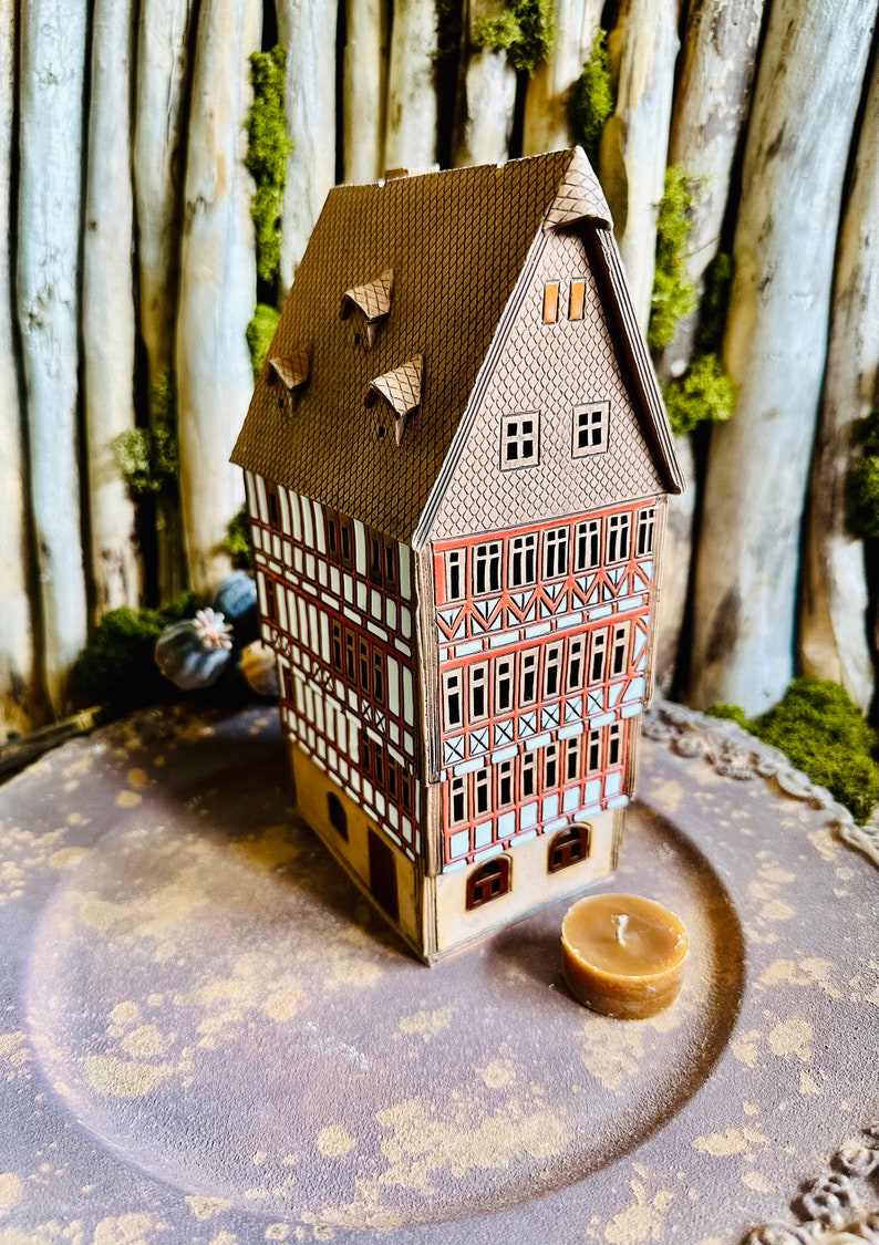 Tealight Candle Holder .Original Handmade Ceramic House.Home decor.Handmade.Ceramic house candle holder.Handmade.Clay.Pottery art with love image 1