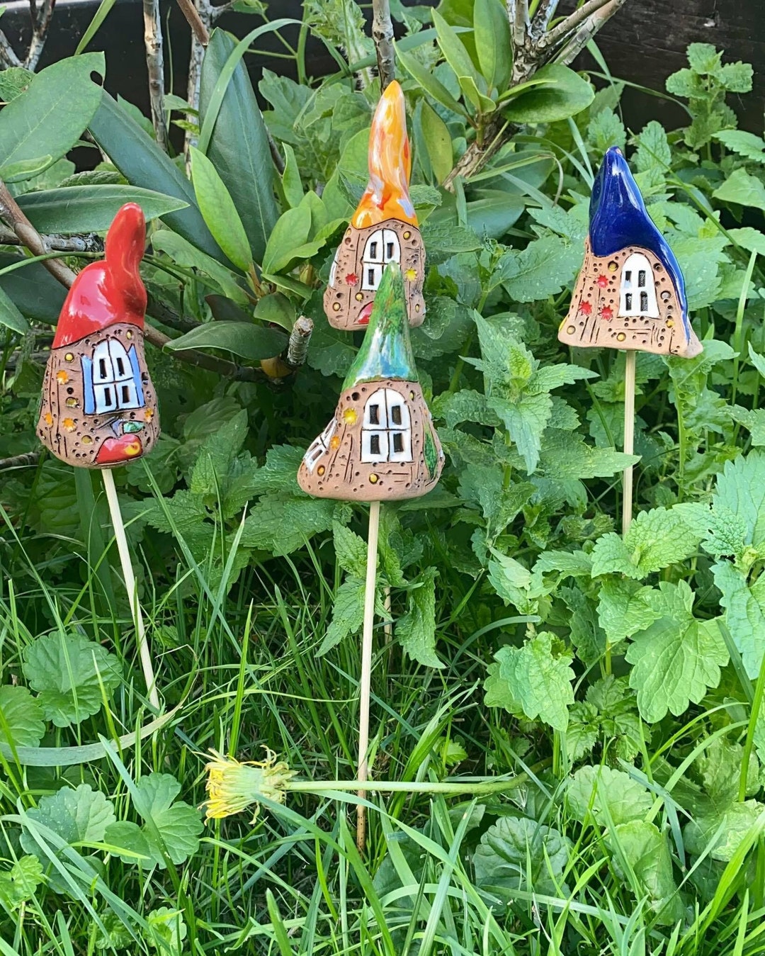 Ceramic House Plant Pot Accessory, Garden Decoration. Miniature Ceramic