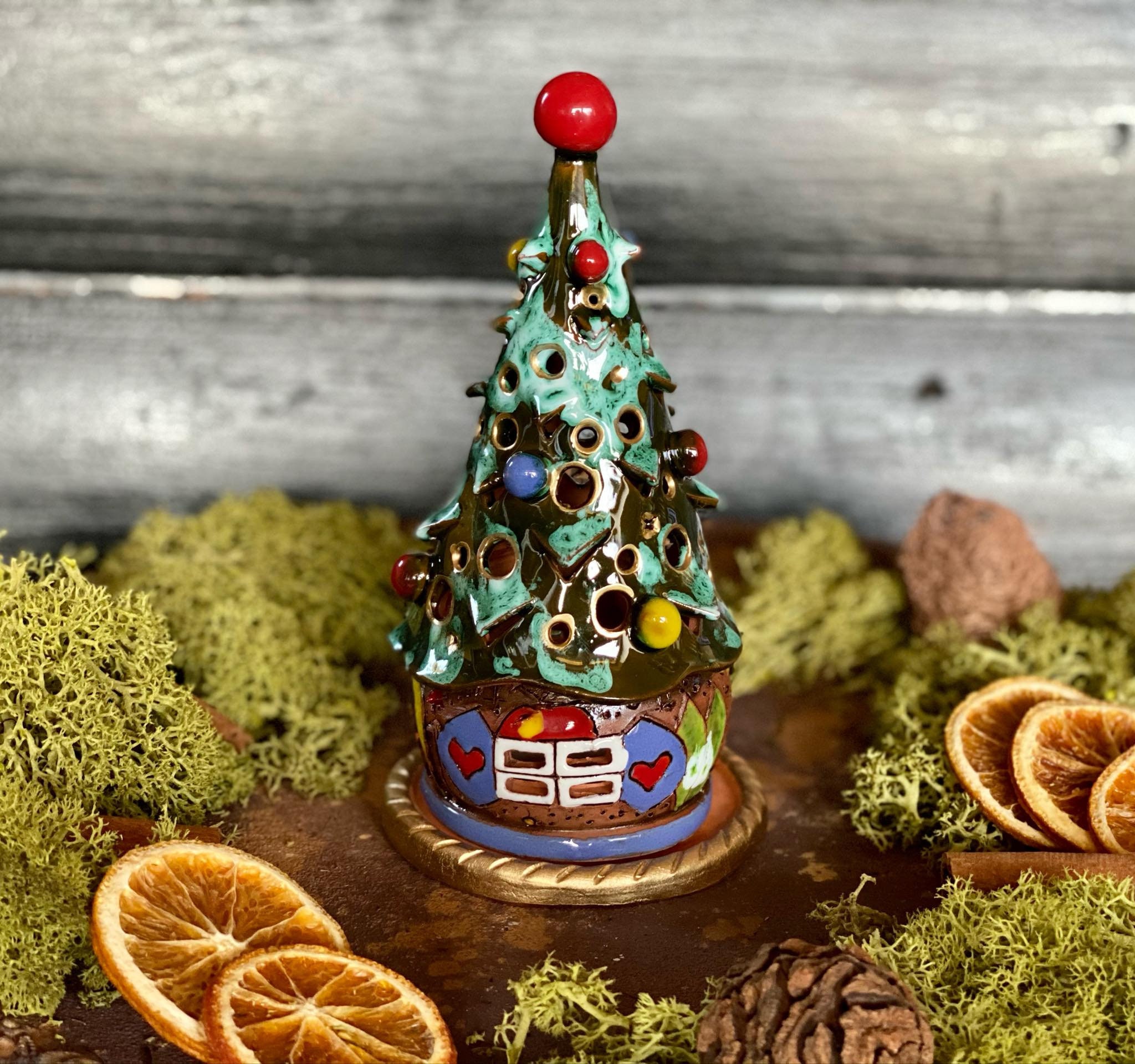 Bougeoirs En Céramique En Forme De Bûche De Noël - Lot De 2 - Décoration Festive à Personnaliser - Pour Bougies Chauffe-plat