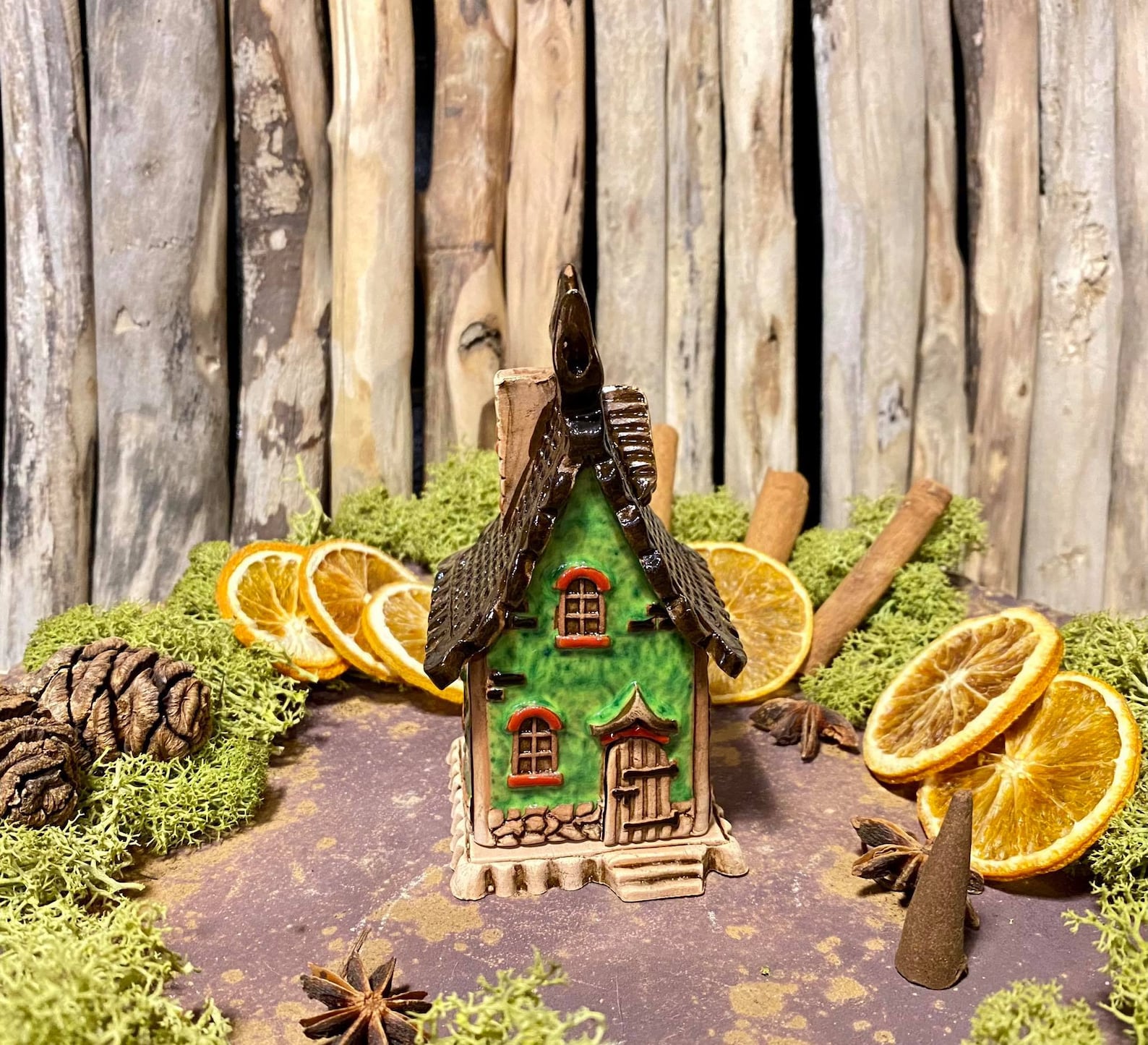 Ceramic Incense House.ceramic Handmade Incense Holders Incense Etsy