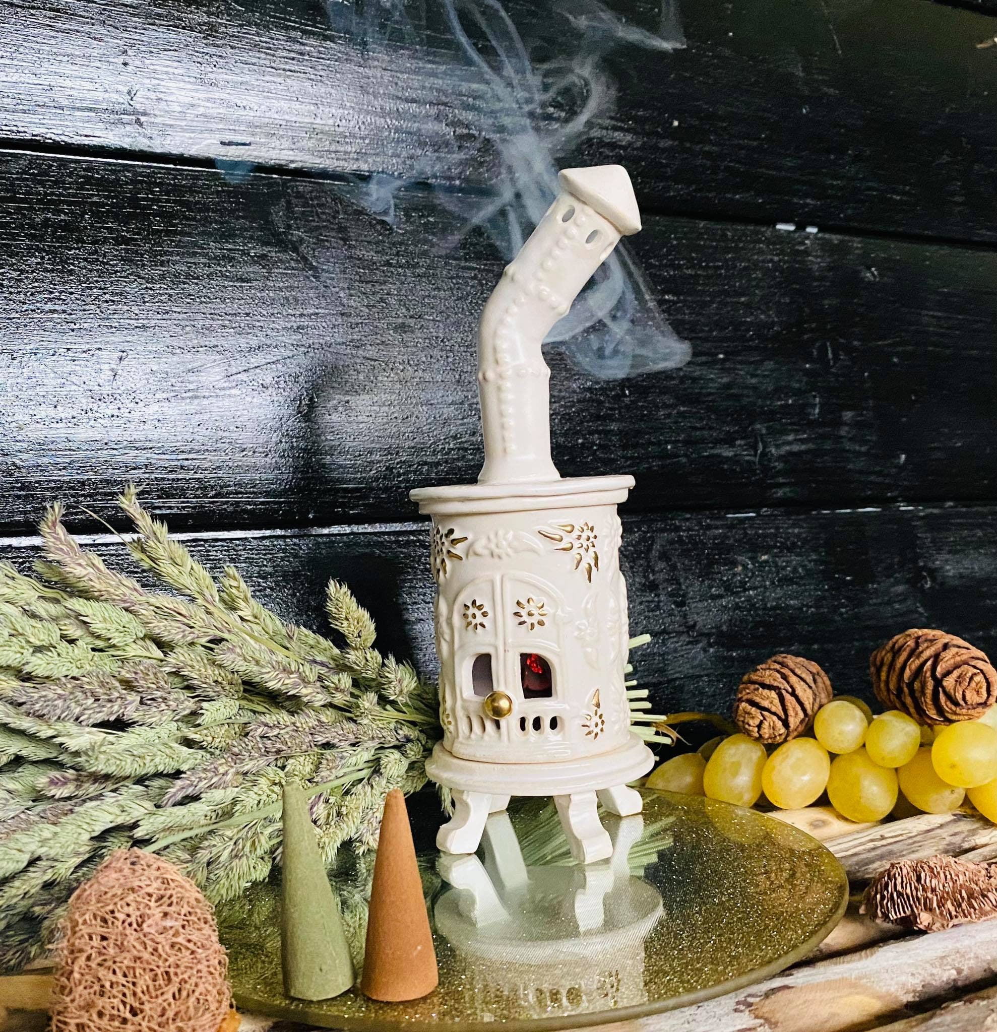 White Oven Unique Incense Holders.ceramic Handmade Incense