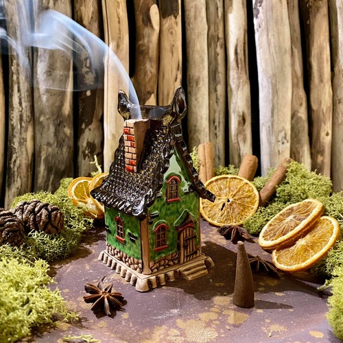 Incense Burner Handmade Ceramic Miniature House. Unique Gift. Etsy
