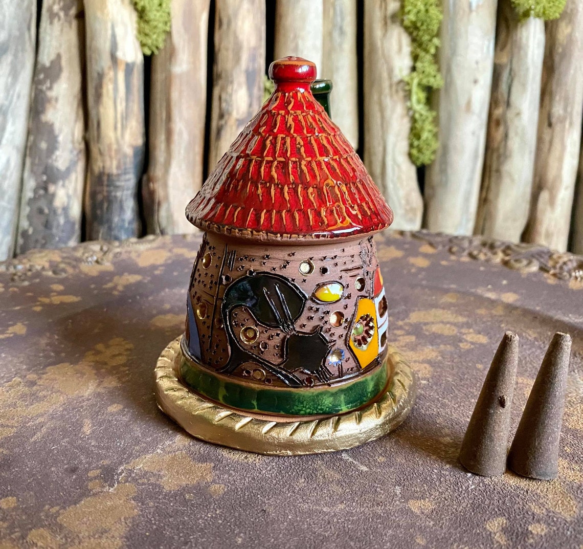 Pottery Incense Holder.original Home Fragrances.handmade Etsy