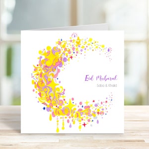 PRINTABLE Editable Eid Mubarak Card, Ramadan Card, Eid Mubarak, Islamic Tradition, Muslim Celebrations, Personalized Card, CORJL template