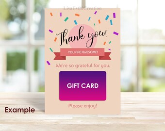Editable Printable Labor Day Gift Card Holder, Labour Day, Employee Appreciation Day Card, Staff Appreciation Card, Thank You Gift Card