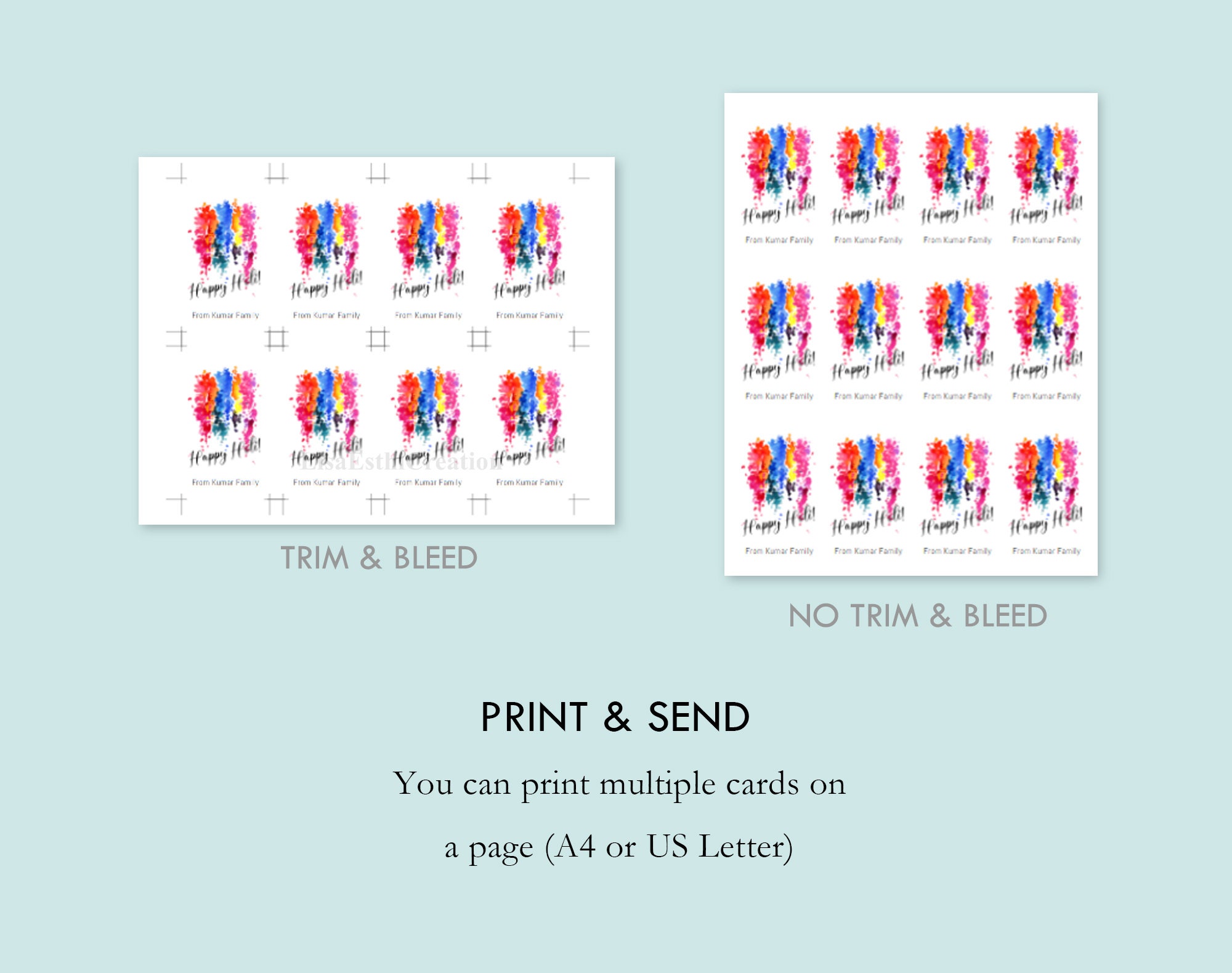 EDITABLE Printable Holi Tags on CORJL, Festival of Colors, Indian ...