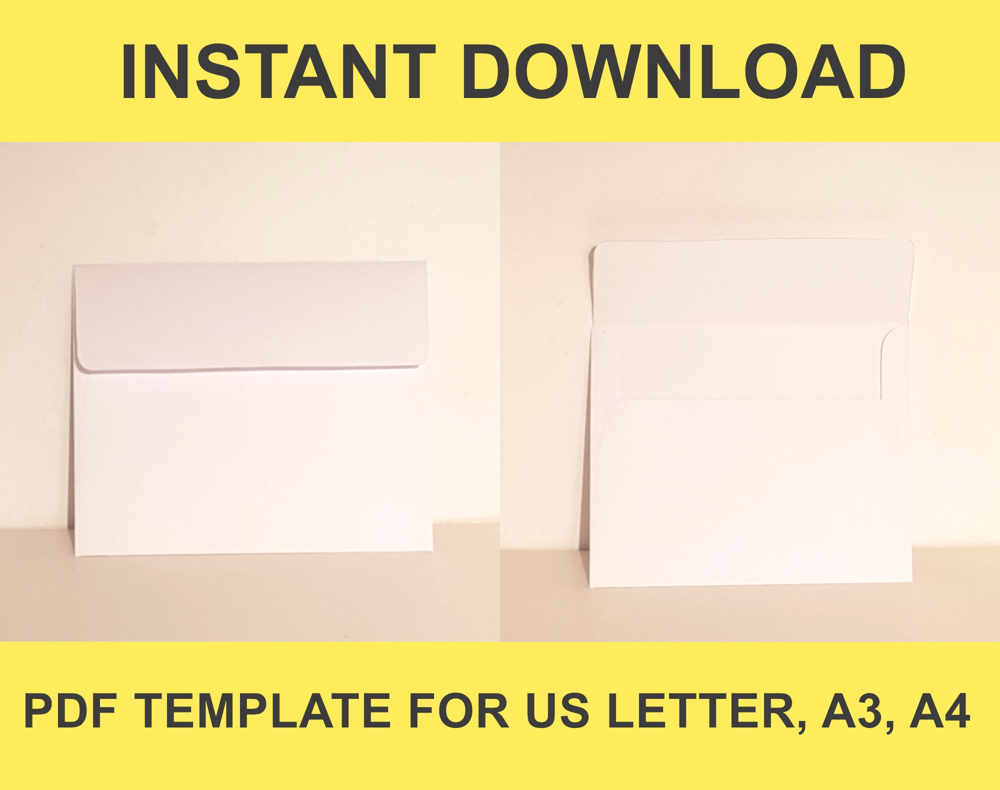 envelope template envelope pdf printable envelope envelope etsy