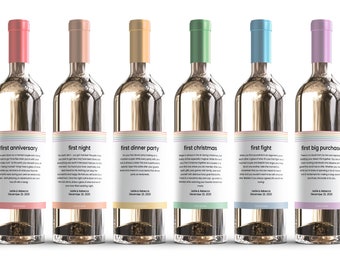 Gay Wedding Wine Labels, Pride Milestone Gift
