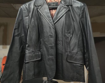 colebrook essentials leather coat