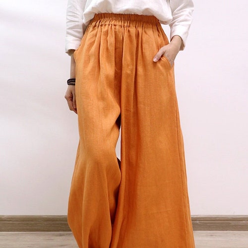 Boho Pants Wide Leg Women Pants High Waist Trousers - Etsy