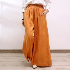 New Loose Black Pants / Wide Leg Pants / Soft Light Viscose