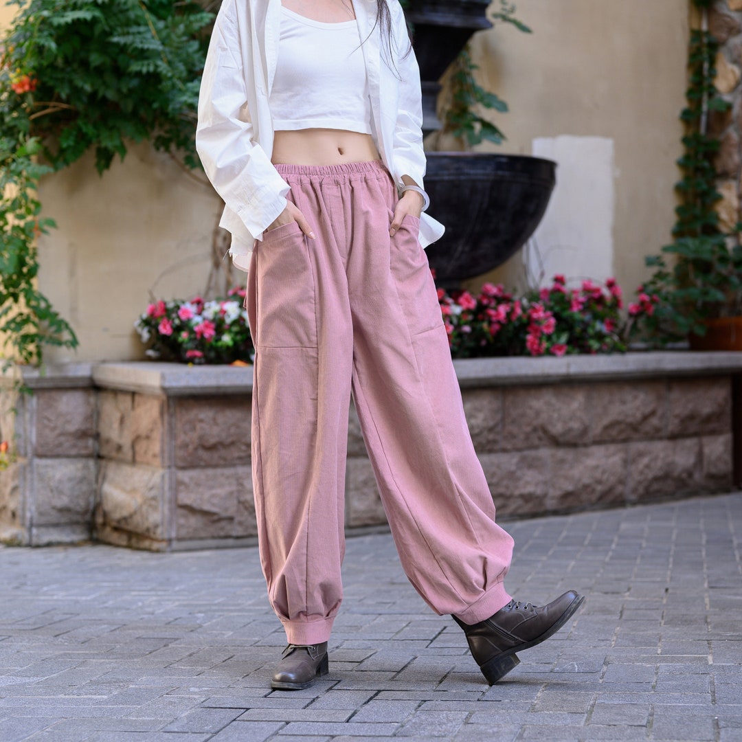 Pantalones Anchos De Pana Para Mujer | Cintura Elástica, Algodón Cómodo | Dos Estilos: Corte Regular Y Extra Ancho | Ideales Para Otoño E Invierno