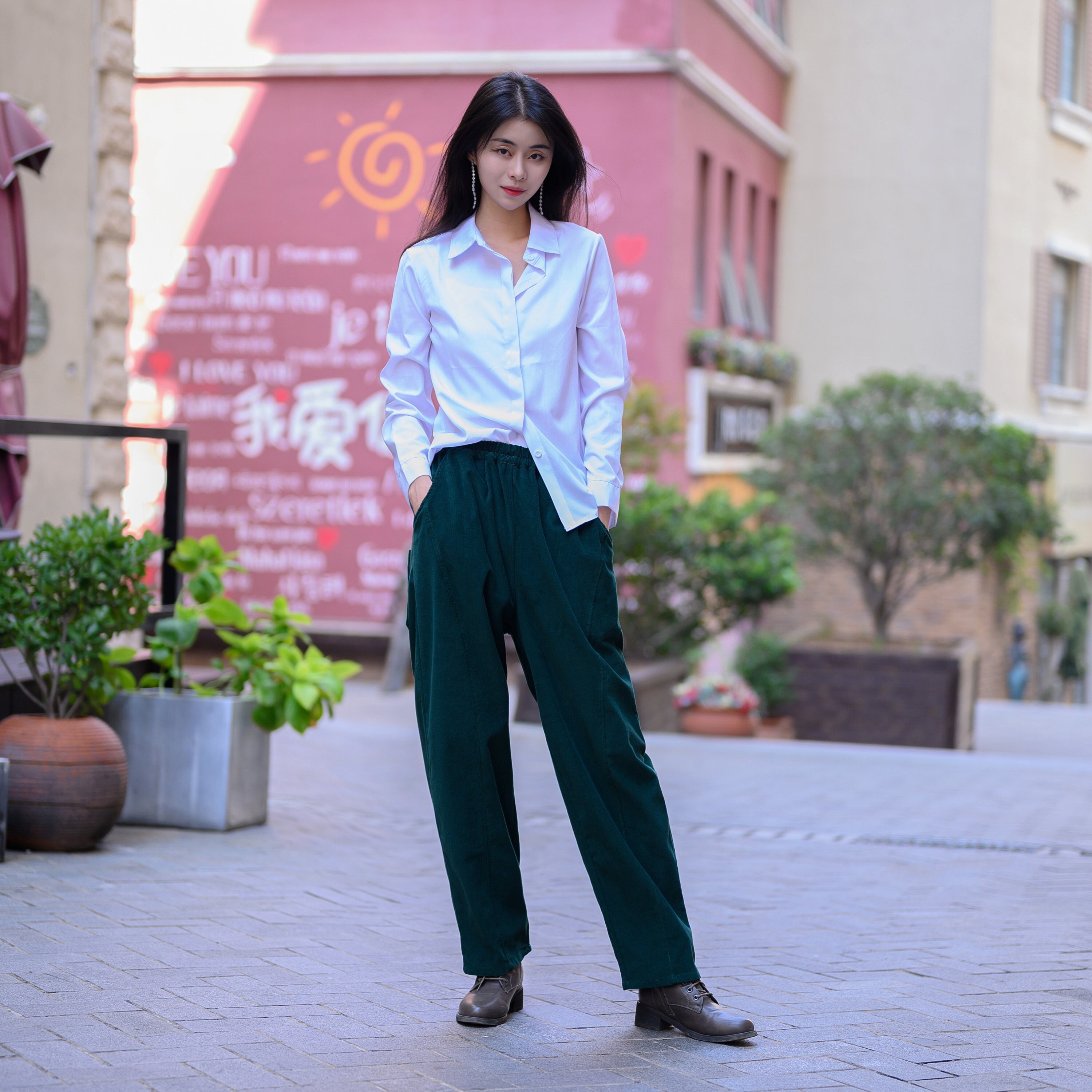 Red Corduroy Pants 