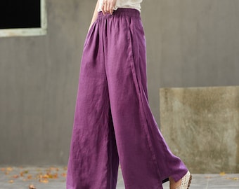 boho linen pants