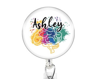 Portatarjetas de identificación personalizado para el cerebro, portatarjetas de identificación para enfermeras neurológicas