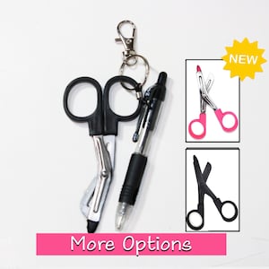 Mini Pen and Mini 4 Trauma Shear Scissors, Nurse Badge Accessories