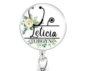 OBGYN Badge Holder, OB Nurse Badge Reel,
