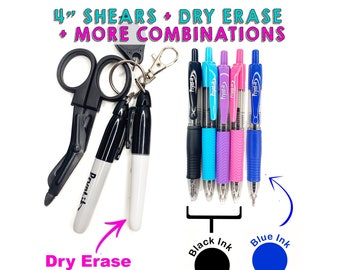 Mini Trauma Shears and Prynt-it Pen Set, Nurse Badge Accessories