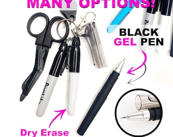 Nurse Badge Accessories, Mini Trauma Shears, Gel Pen, Markers