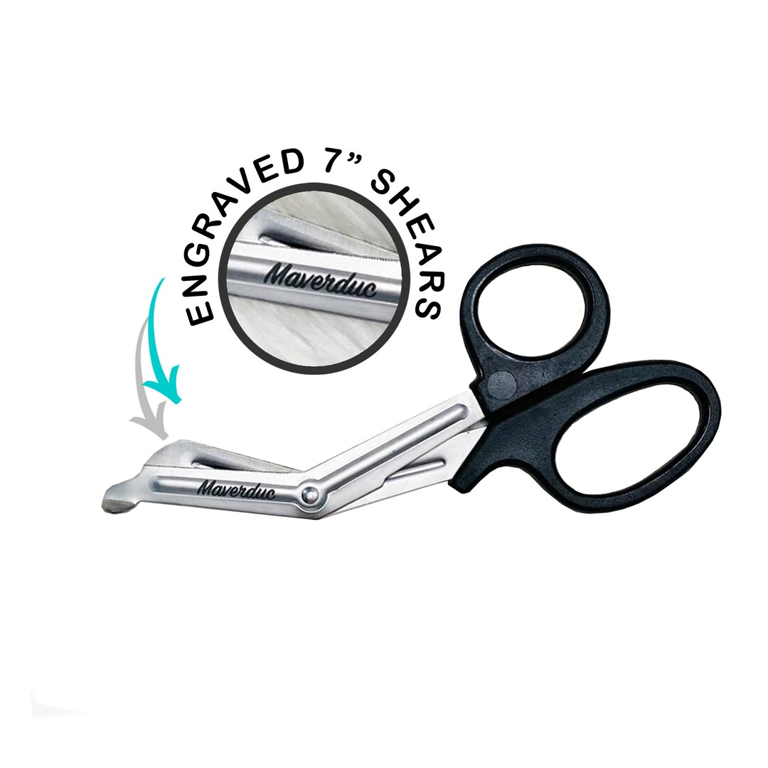 Engraved Medical Shears 7 Trauma Shears, Stainless Steel, ER, RN