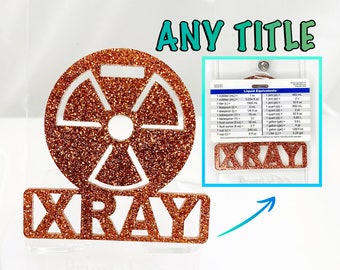 Radiation Symbol Glitter Badge Buddy, Xray Tech Gift