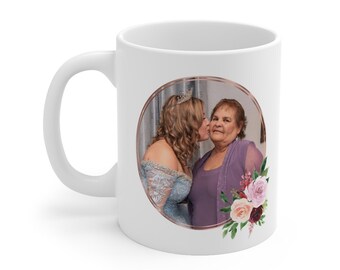 Personalized Grandma Mug, Photo Gift, Custom Grandmother Present