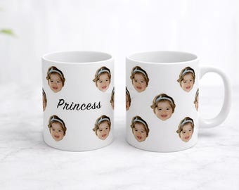 Custom Baby Face Mug, Personalized Photo Gift