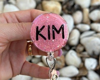 Glitter Badge Reel, Custome name