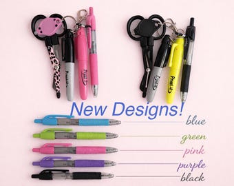 Badge Reel Accessory Set – 4" Mini Trauma Shears, Highlighter, Pen, Marker – Choose Style