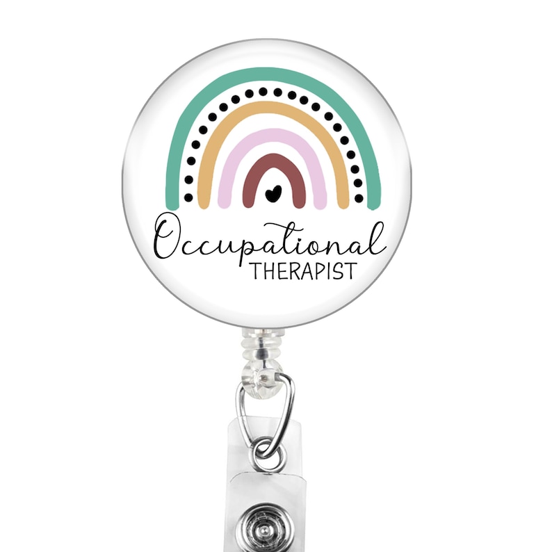 Occupational Therapy Custom Badge Reel Rainbow OT Etsy