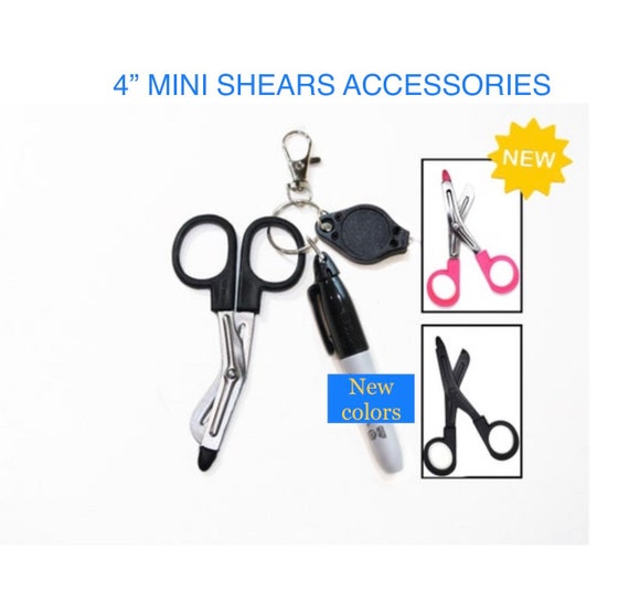 Mini 4 Shears, Nurse Badge Clip Shear Scissor Accessories 