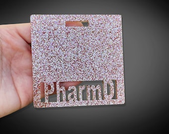 PharmD Glitter Badge Holder, Pharmacy gift, Pharmaceutical, Student, Pharmacist