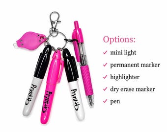 Mini Marker Badge Accessory, Prynt It Pen, Highlighter, LED Light
