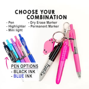 Badge Reel Accessories, Highlighter, Pen, LED Light, Dry Erase Marker,  Permanent Marker 