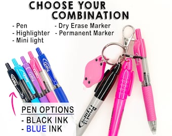 Badge reel accessories, highlighter, Pen, LED light, Dry Erase Marker, Permanent Marker