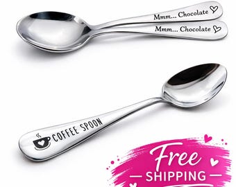 Personalized Engraved Spoon | Custom Message Spoon | Gift for Mom, Teacher, Couple