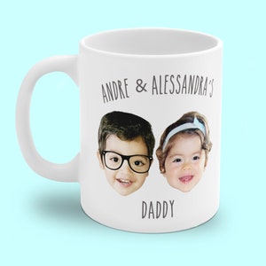 Benutzerdefinierte Baby-Gesichtsbecher, personalisieren Kind Foto Kaffeetasse für Papa / Mama, Becher Baby Bild, Weihnachtsbecher Geschenk, Enkelkind Becher, Urlaub Becher