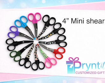 Mini Nurse Trauma Shears – 4" Lightweight Leopard Print Badge Clip Scissors