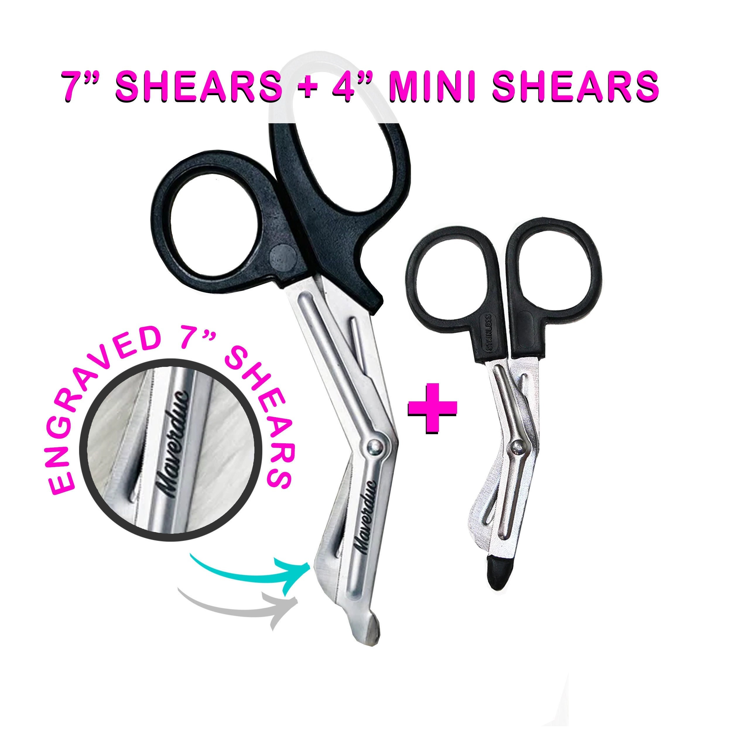 20 Pack Medical Scissors Badge Scissors for Nurses Stainless Steel Blades  Emergency Bandage Shears 6 Inch Nurse Accessories for Nurses Doctor
