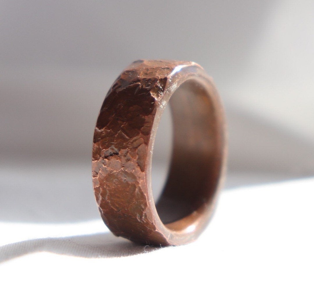 Hammered Copper Ring Etsy